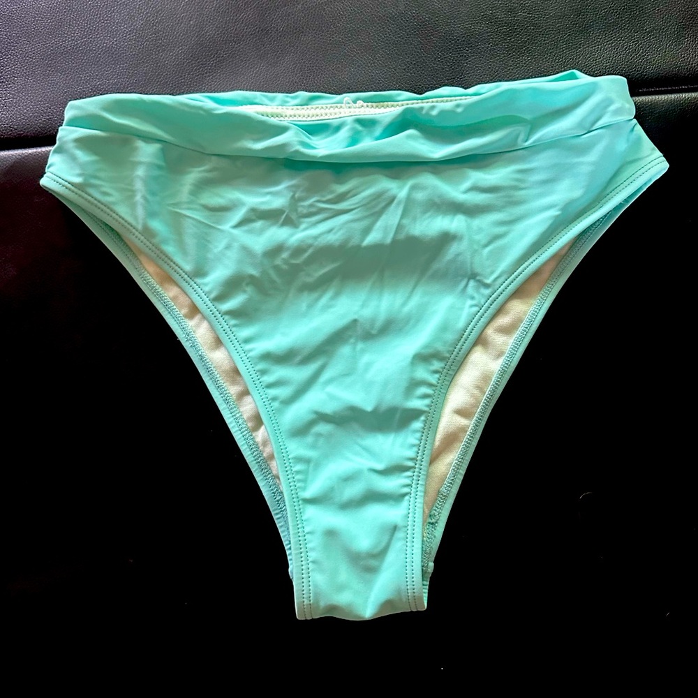 Cupshe Mint High Waisted Bikini Bottoms